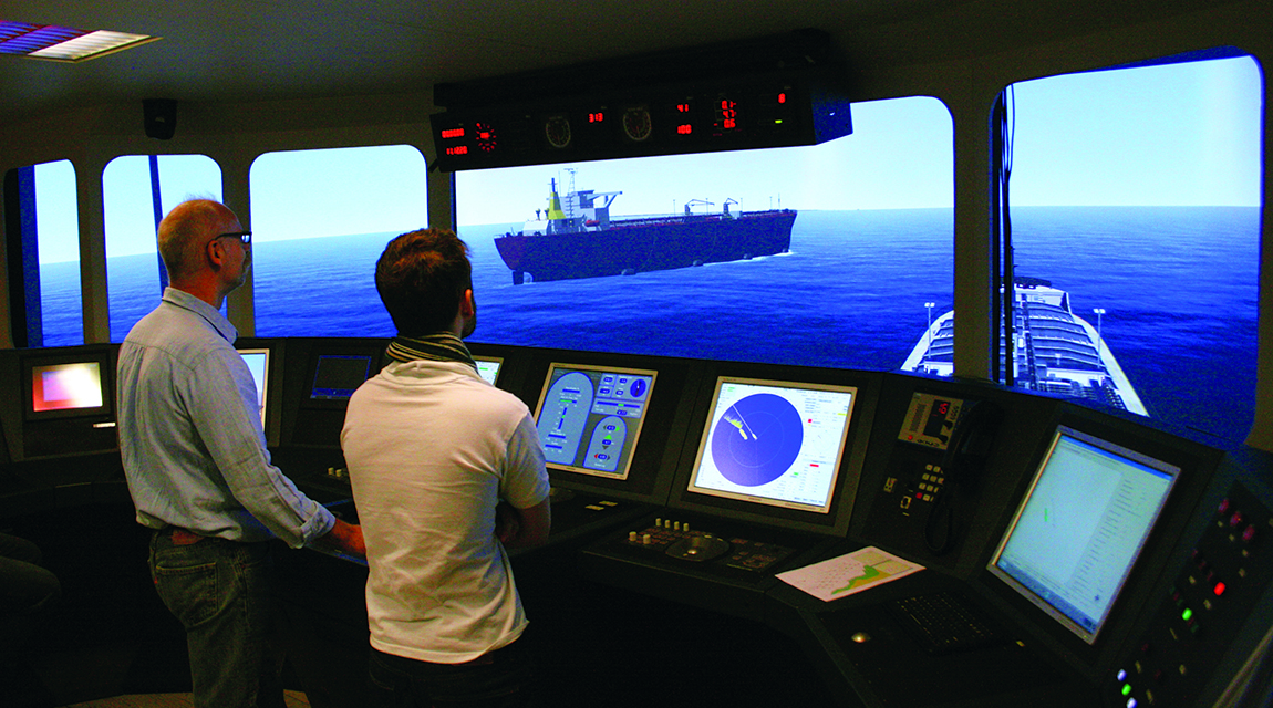Fuld mission Skibsbrosimulator, simulatorstudier, simulatortræning, FORCE Technology