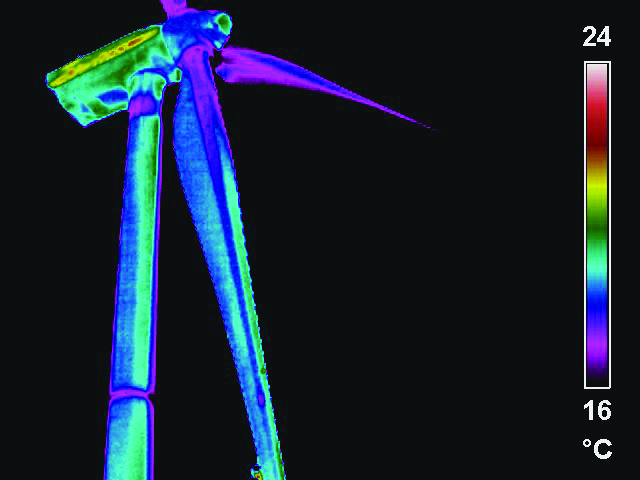 Infrared thermography is a powerful technique for subsurface examination of wind turbine rotor blades.