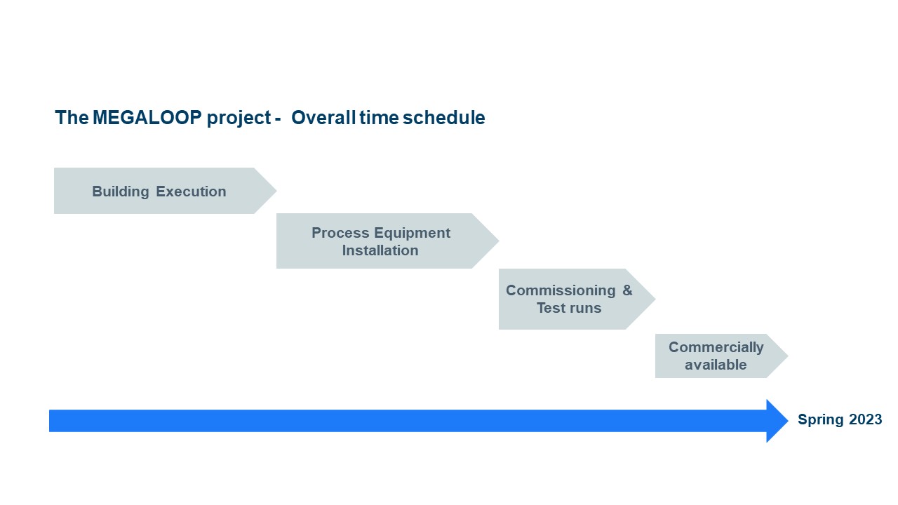 MEGA loop project plan with milestones