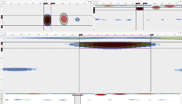 AE-modul til at evaluere ultralyddata.