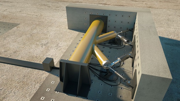 Mechanical test of large structures