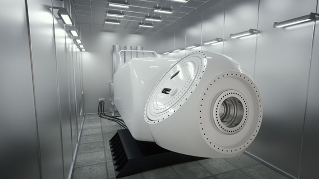 Climatic chamber for test of large components