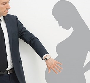 Mand, gravid kvinde, silhuet