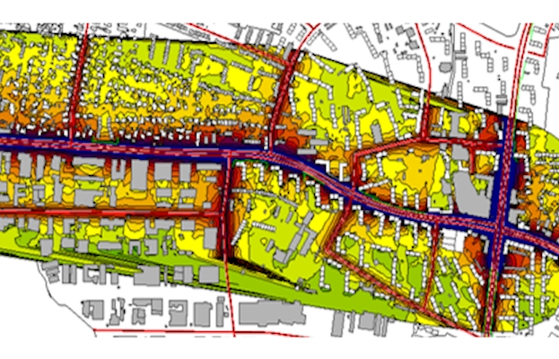 Noise pollution GIS map
