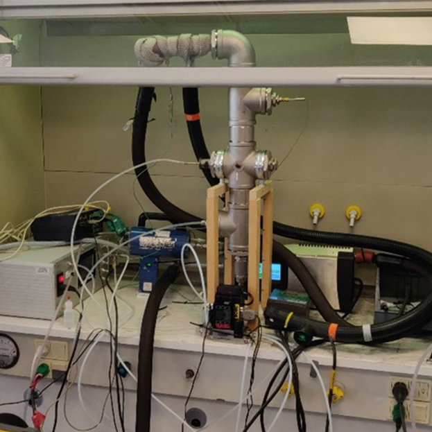 alfa lavals ammoniakforbraendingseksperiment i FORCE Technologys laboratorie