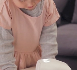 Girl with piggy bank
