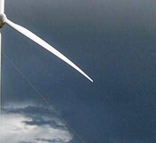 Wind turbines, sky, cloud