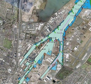 Belfast tow out, Map