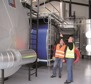 New steam boiler saves energy in production of flamingo
