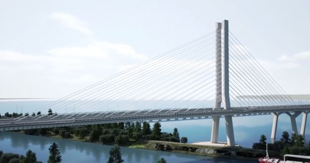 Rendering of the new Champlain Bridge, Montreal, Canada
