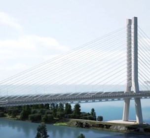 Rendering of the new Champlain Bridge, Montreal, Canada