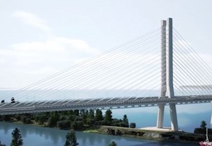 Rendering of the new Champlain Bridge, Montreal, Canada