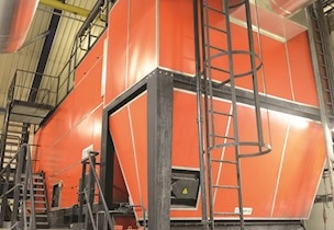 Wood pellet boiler