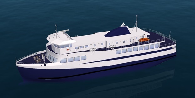 Icelandic ferry, model-tests, simulations