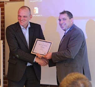 Frank Fontenay presented the Materials Award to Adam Rubin