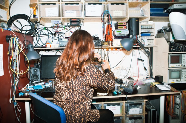 Woman working with STEM technology