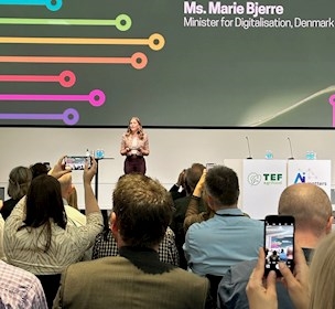 Digitaliseringsminister Marie Bjerre- TEF- projekter- launchen hos DI