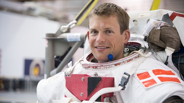 Billede af den danske astronaut Andreas Mogensen. Copyright: NASA.