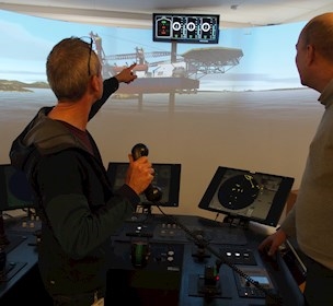 simulator exercise, simulator training, , maritime courses, ship bridge simulator, FORCE Technology