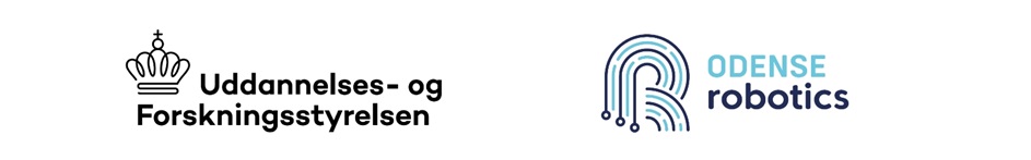 Logoer for Uddannelses- og Forskningsstyrelsen og Odense Robotics