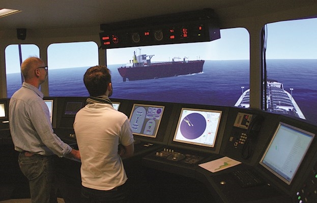 full mission Ship bridge simulator, simulator studies, simulator training, FORCE Technology, 