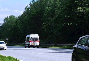 Cars on a road