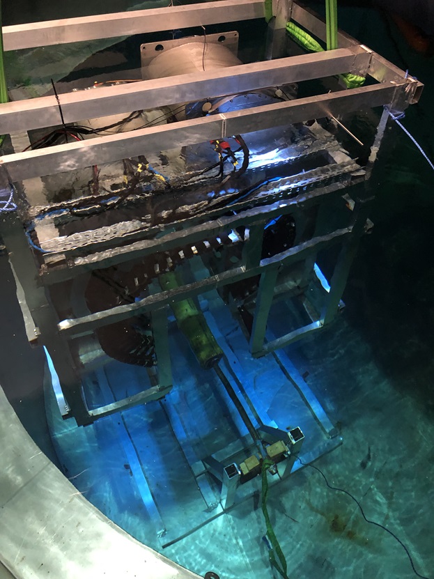 Demonstrationsskanneren testes under vand.