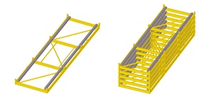 Large stackable anode sled