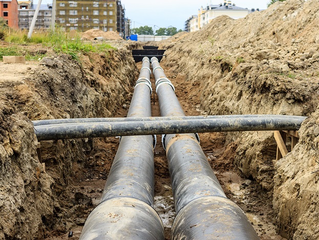 District heating pipes, 