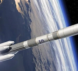 Space technology. Ariane 6. Rocket nozzle.